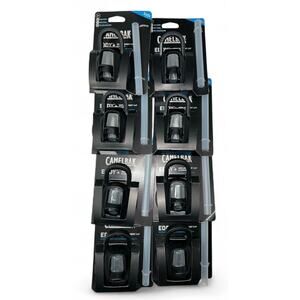 Lot of 8 Camelbak Eddy + Kids Black Replacement Cap & Straw Brand New Sealed